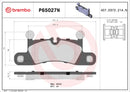 Brembo 11-18 Porsche Cayenne/11-17 Volkswagen Touareg Rear Premium NAO Ceramic OE Equivalent Pad 7P0698451-2