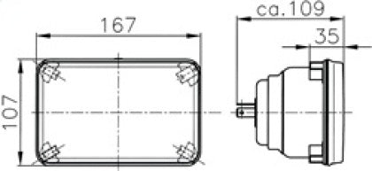 Hella Module 164 x 103mm H4 12V ECE Universal Lamp - 0