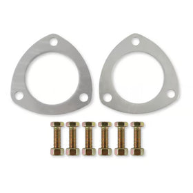 Mr. Gasket Collector Gaskets - Solid Aluminum 2-1/2 Inch Diameter 3-Bolt Round Header Collectors