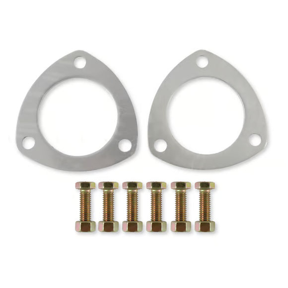 Mr. Gasket Collector Gaskets - Solid Aluminum 2-1/2 Inch Diameter 3-Bolt Round Header Collectors