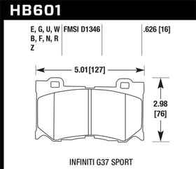 Hawk Infiniti G37 Sport HP+ Street Front Brake Pads - 0