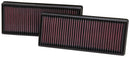 K&N Replacement Air Filter Multiple Mercedes Benz V8 Fitment (Inc 2 Filters)-4