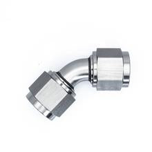 10AN Flare Female Swivel 45-degree to 10AN Flare Female Swivel 45-degree, anodized DW titanium