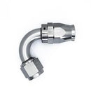 10 AN Female Flare Swivel (Incl Ferule/Olive) 120-degree Hose End PTFE, anodized DW titanium-1