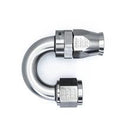 10 AN Female Flare Swivel (Incl Ferule/Olive) 180-degree Hose End PTFE, anodized DW titanium-1