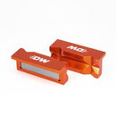 DeatschWerks 4in. Aluminum Soft Jaws w/ Magnet - Orange Anodized-1