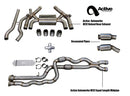 F87 M2C Exhaust Bundle equal length res (rear + EL res midpipe) brushed tips 2019+ M2 Competition-1