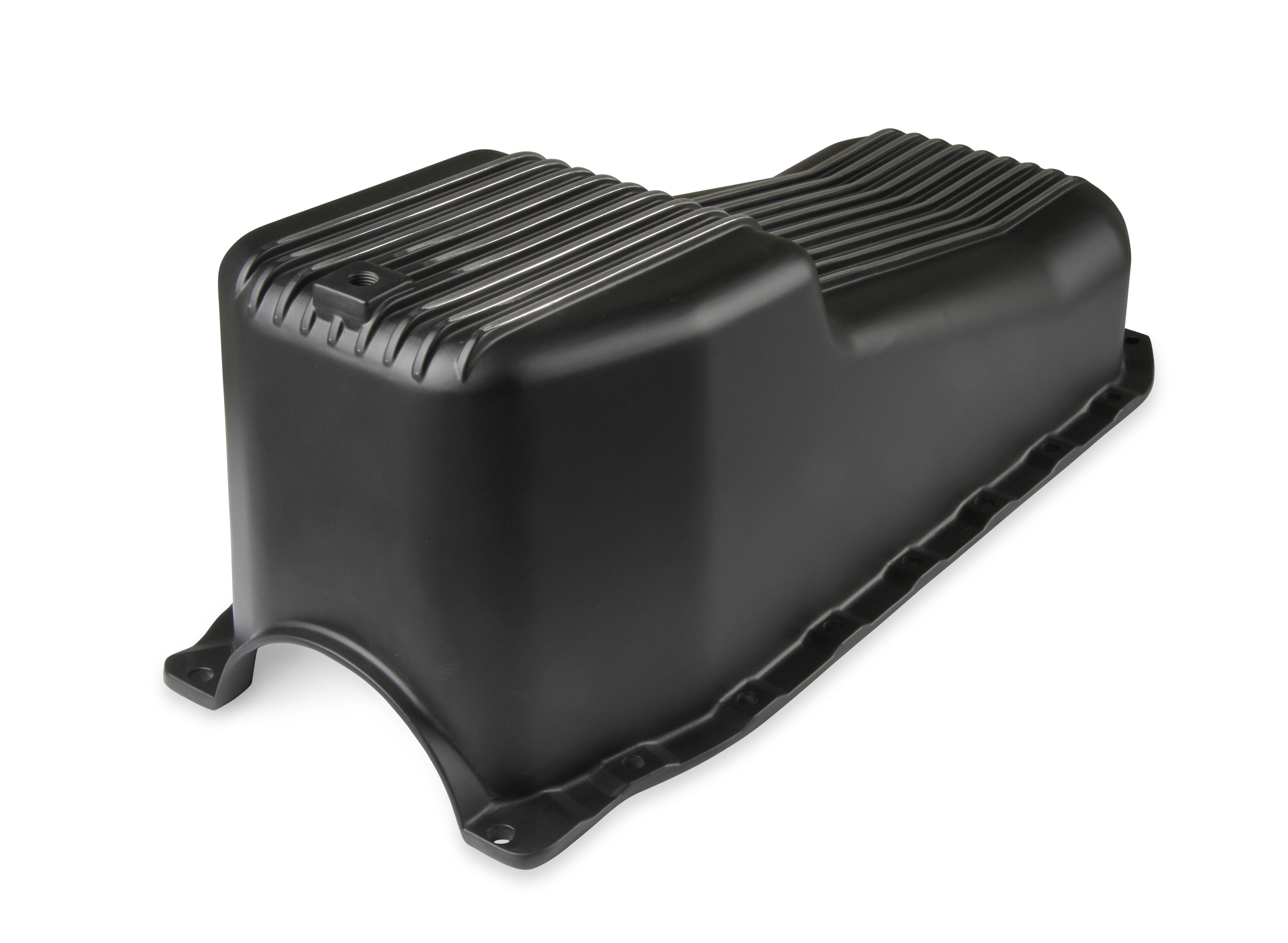 WEIAND ALUM OIL PAN KIT BLK SBC FINNED - 0