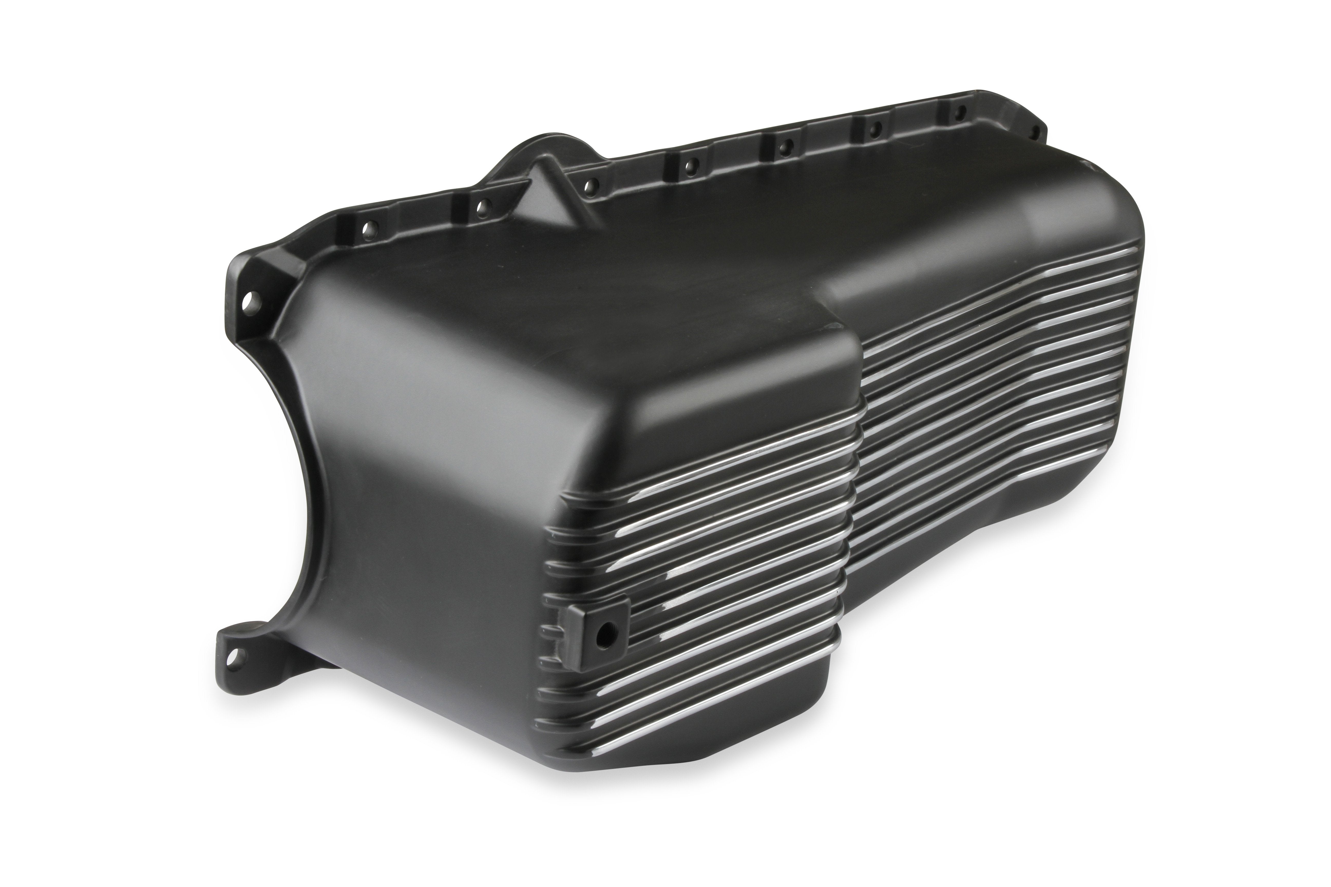 WEIAND ALUM OIL PAN KIT BLK SBC FINNED