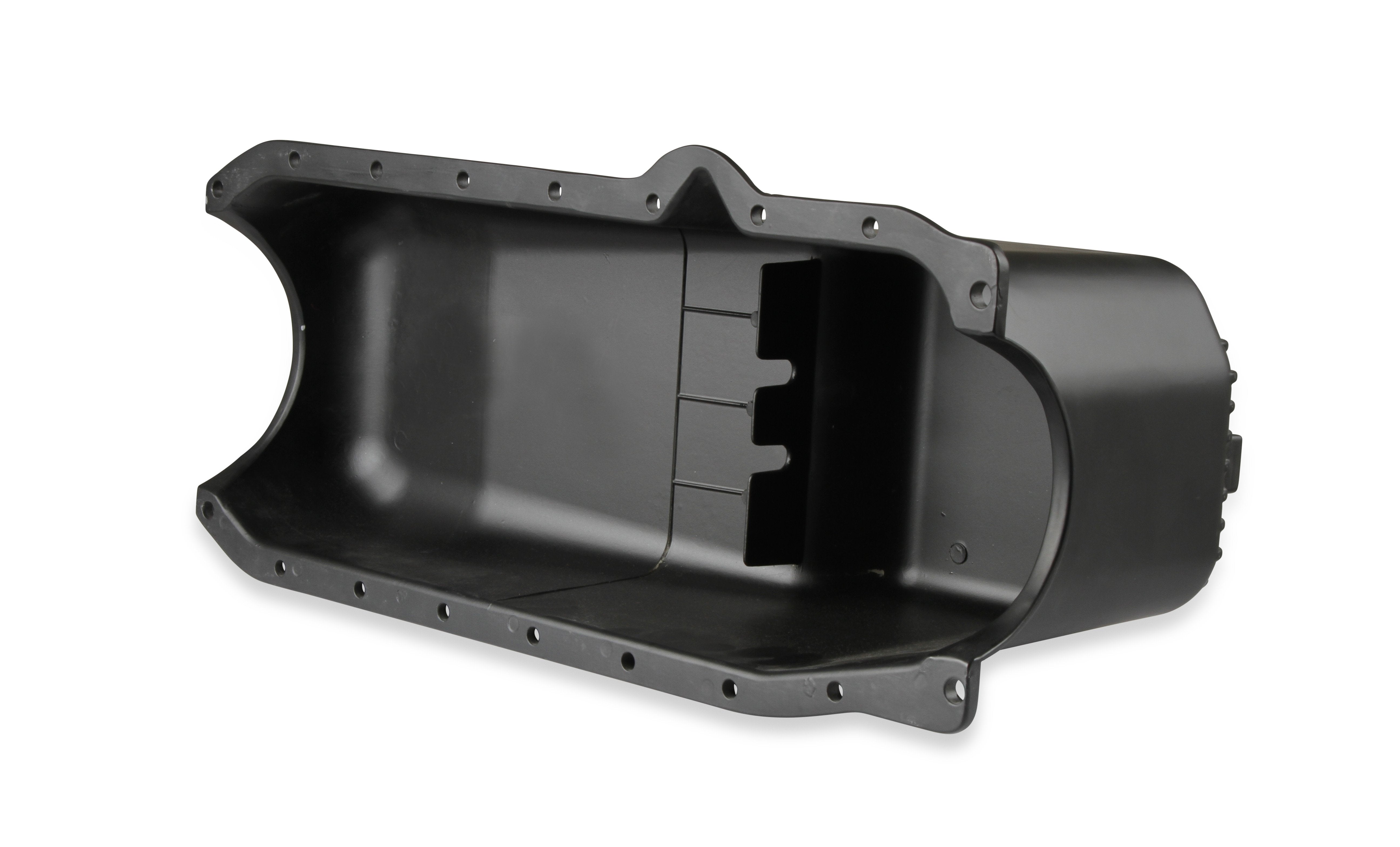 WEIAND ALUM OIL PAN KIT BLK SBC FINNED