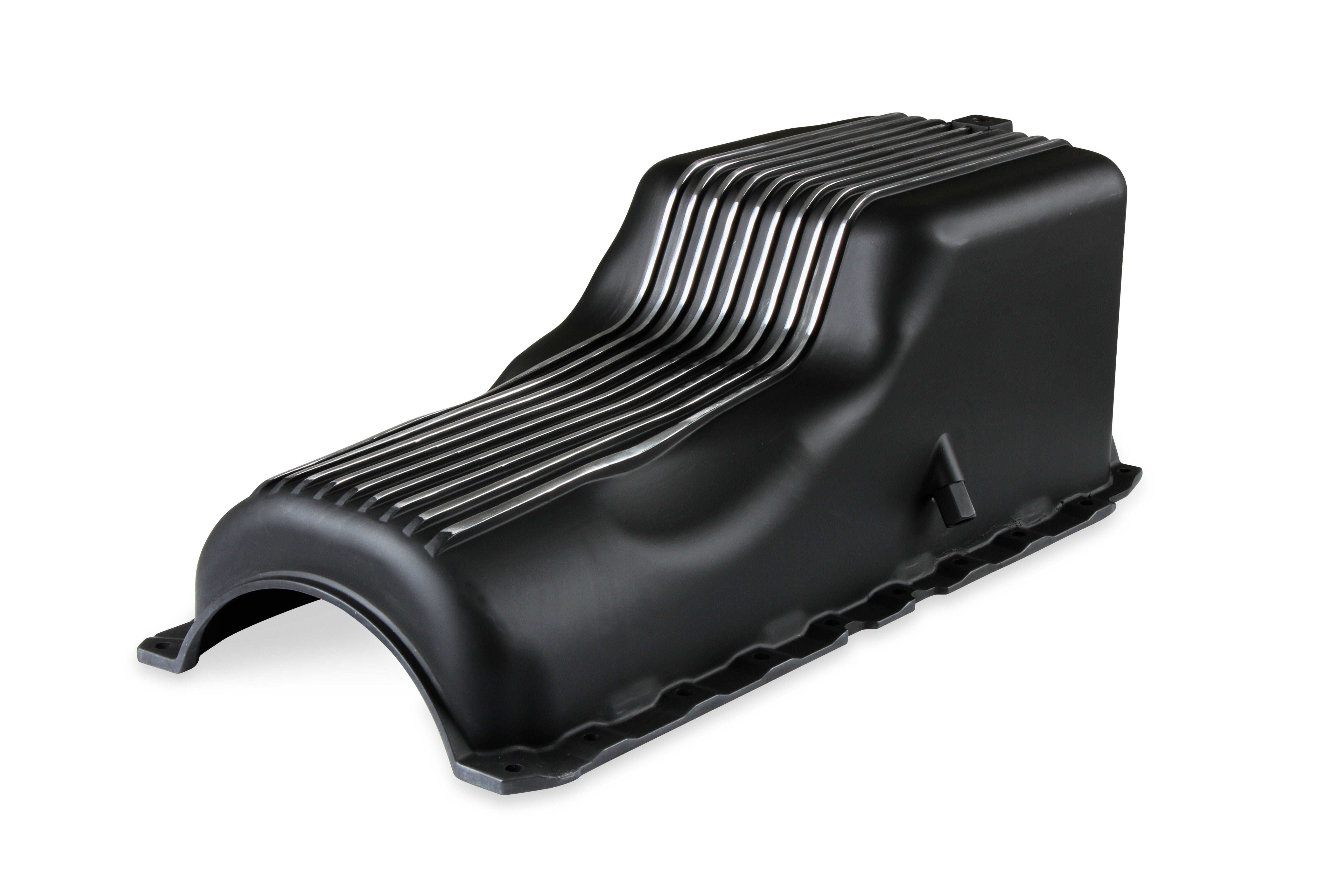 WEIAND ALUM OIL PAN KIT BLK BBC FINNED - 0