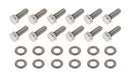 Mr. Gasket Rear Cover Bolt Set - Polished Stainless Steel Fits GM LS Engines-1