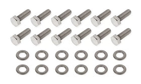 Mr. Gasket Rear Cover Bolt Set - Polished Stainless Steel Fits GM LS Engines