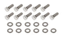 Mr. Gasket Valley Cover Bolt Set - Polished Stainless Steel Fits GM LS Engines-1