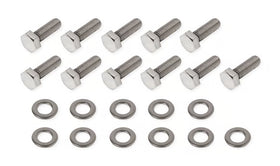 Mr. Gasket Valley Cover Bolt Set - Polished Stainless Steel Fits GM LS Engines