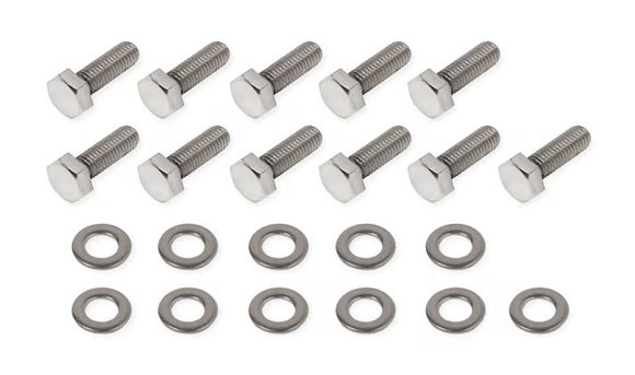Mr. Gasket Valley Cover Bolt Set - Polished Stainless Steel Fits GM LS Engines