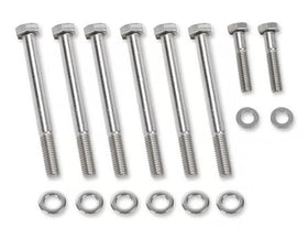 Mr. Gasket Water Pump Bolt Set - Polished Stainless Steel Fits GM LS Engines