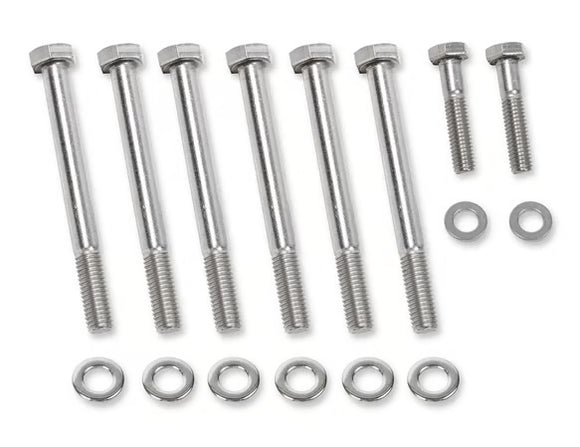 Mr. Gasket Water Pump Bolt Set - Polished Stainless Steel Fits GM LS Engines