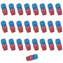 Russell Performance -10 AN Red/Blue Straight Full Flow Hose End (25 pcs.)-1