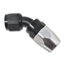 Russell Performance -12 AN Black/Silver 45 Degree Full Flow Hose End-1