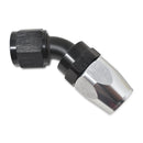 Russell Performance -16 AN Silver/Black 45 Degree Full Flow Hose End-1