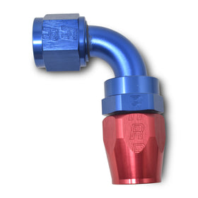 Russell Performance -6 AN Red/Blue 90 Degree Full Flow Hose End