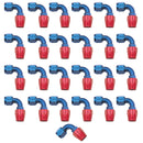 Russell Performance -6 AN Red/Blue 90 Degree Full Flow Hose End (25 pcs.)-1