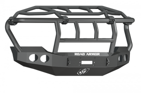 Road Armor 11-16 Ford F-250 Stealth Front Winch Bumper w/Intimidator Guard - Tex Blk