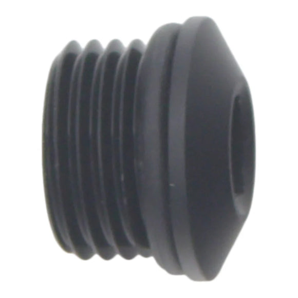 DeatschWerks 6AN ORB Male Plug Low Profile Internal Allen/Hex (Incl O-Ring) - Anodized Matte Black