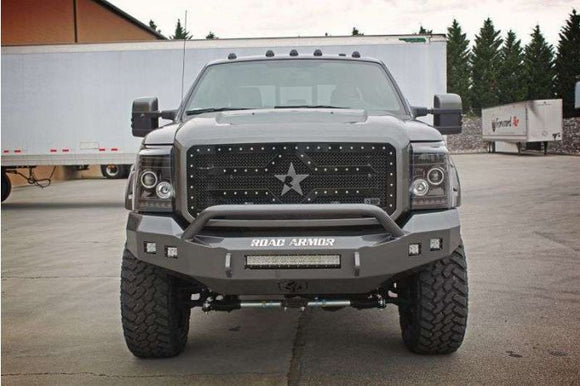 Road Armor 11-16 Ford F-250 Stealth Front Bumper w/Pre-Runner Guard - Tex Blk