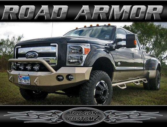 Road Armor 11-16 Ford F-250 Stealth Front Winch Bumper w/Pre-Runner Guard - Tex Blk