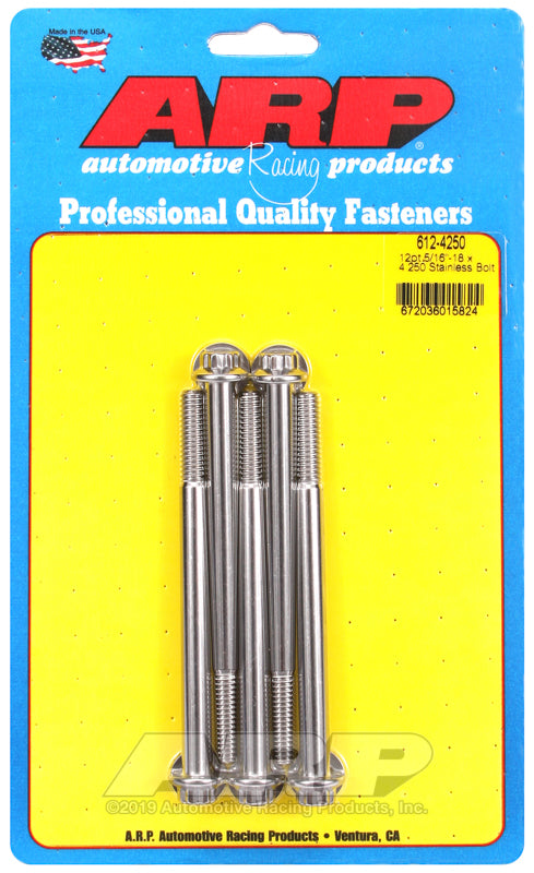 ARP 5/16 - 18 X 4.250 Stainless Steel 12PT Bolts (5PK)