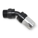 Russell Performance -10 AN Black Male SAE Port to -8 Hose 90 Degree (-10 Port 7/8in-14 Thread)-1