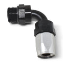 Russell Performance Hose End #8 Hose to #8 Radius Inlet Port 90 Deg Blk/Clr-1