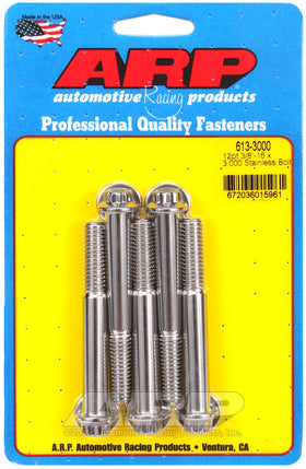3/8-16 X 3.000 SS 3/8 12PT 5PK