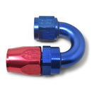 Russell Performance -6 AN Red/Blue 180 Degree Full Flow Swivel Hose End (With 9/16in Radius)-1