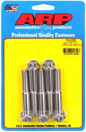 ARP 7/16 Inch -14 x 2.5 12pt Stainless Steel Bolts (5/pkg)