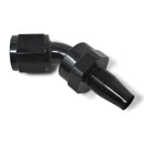 Russell Performance -6 AN 45 Degree Hose End Without Socket - Polished and Black-1