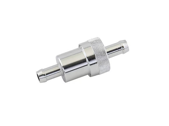 Mr. Gasket Fuel Filter - Chrome Fits 3/8 Inch Fuel Line