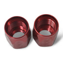 Russell Performance 2-Piece -6 AN Full Flow Swivel Hose End Sockets (Qty 2) - Polished and Red-1