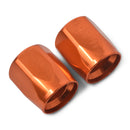 Russell Performance 2-Piece -6 AN Anodized Full Flow Swivel Hose End Sockets (Qty 2) - Orange-1