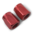 Russell Performance 2-Piece -8 AN Full Flow Swivel Hose End Sockets (Qty 2) - Polished and Red-1