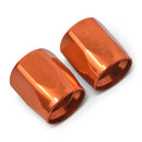 Russell Performance 2-Piece -8 AN Anodized Full Flow Swivel Hose End Sockets (Qty 2) - Orange-1