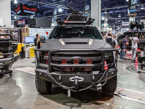 Road Armor 15-17 Ford F-150 Stealth Front Winch Bumper w/Lonestar Guard - Tex Blk