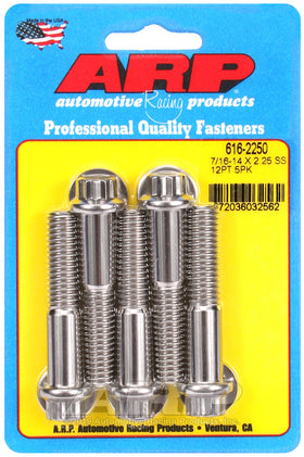 ARP 7/16in-14 x 2.250 12pt SS Bolts (5/pkg)