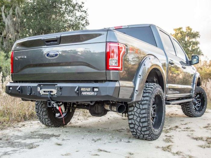 Road Armor 15-20 Ford F-150 Stealth Rear Winch Bumper - Tex Blk - 0