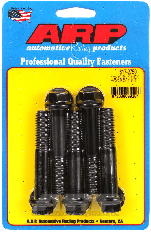 ARP 1/2-13 in. Thread, 2.75 in 8740 Chromoly Bolts - Set of 5