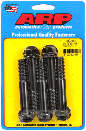 1/2-13 X 3.000 BLK HEX 5PK