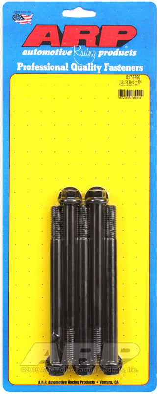 1/2-13 X 5.750 BLK HEX 5PK