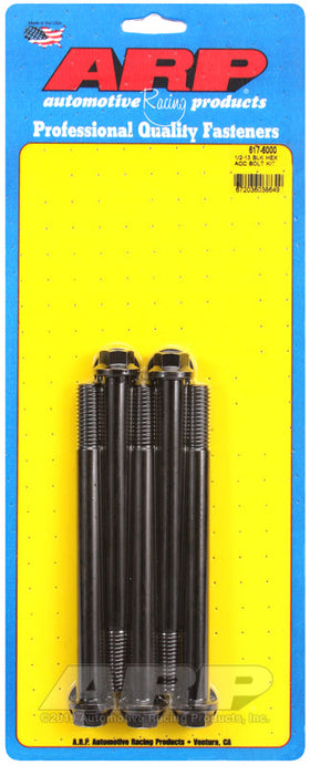 1/2-13 X 6.000 BLK HEX 5PK